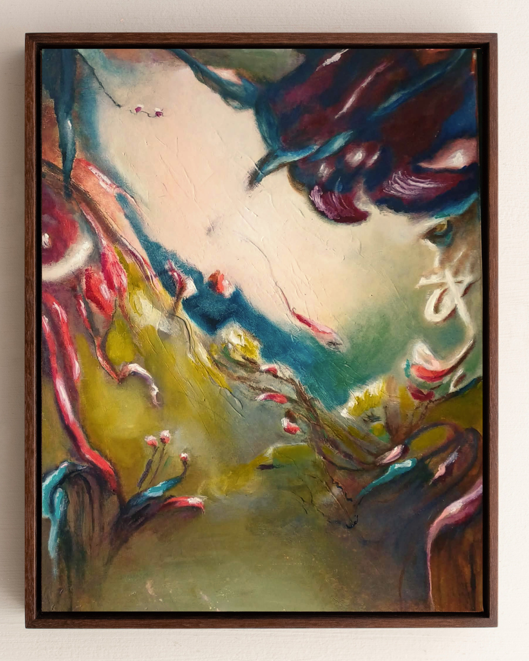 abstrakcja surrealistyczna, obraz olejny 80x60 cm, cena: 4600 zł,,